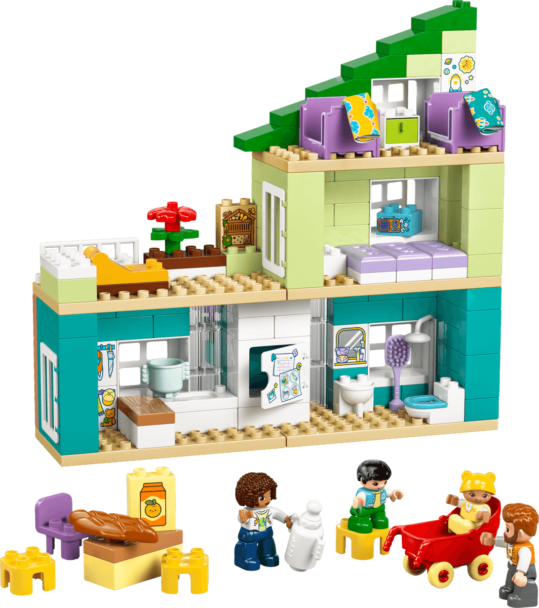 3 in 1 Modern Family House with Figures